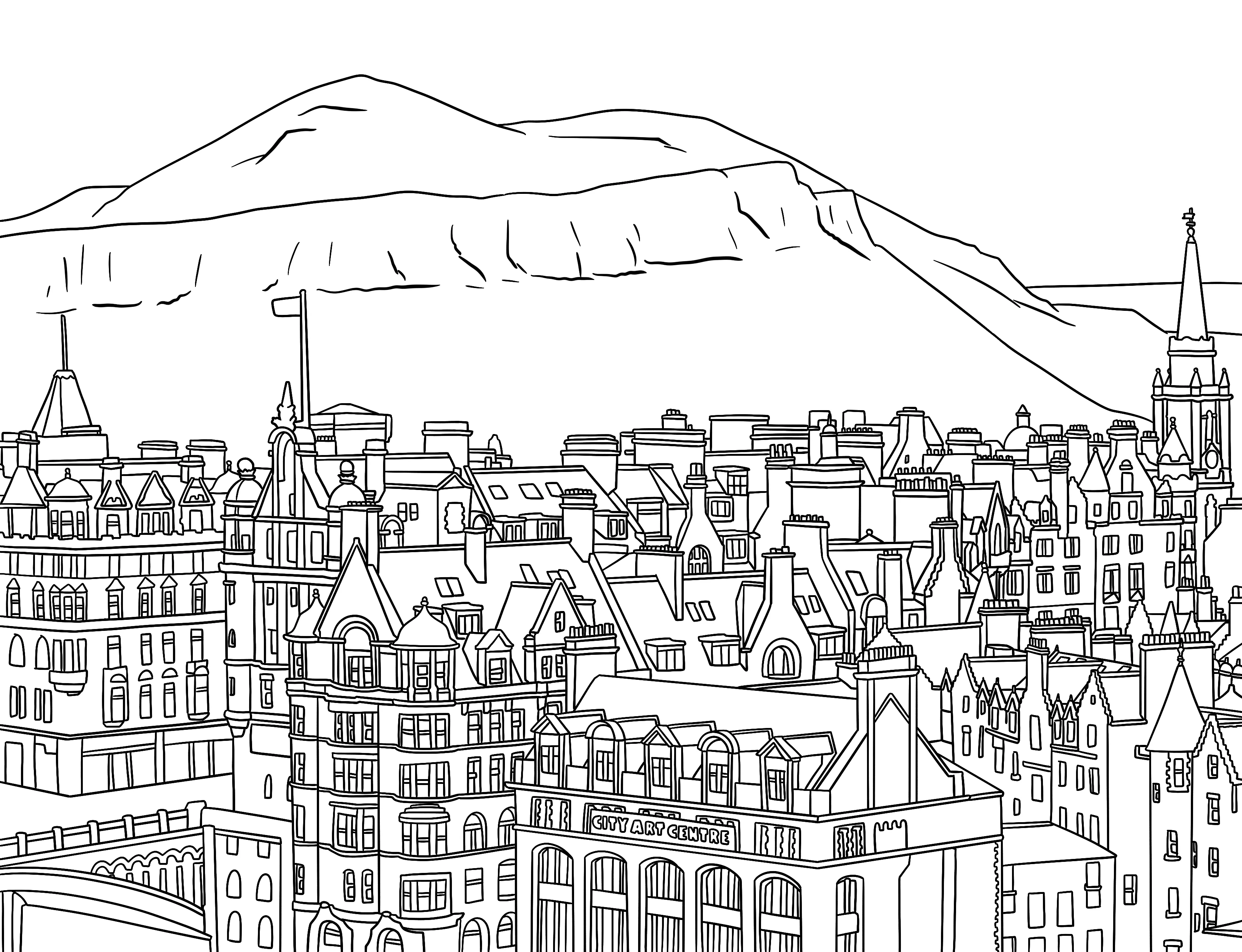 Edinburgh Colouring Book (A4) - Image 4