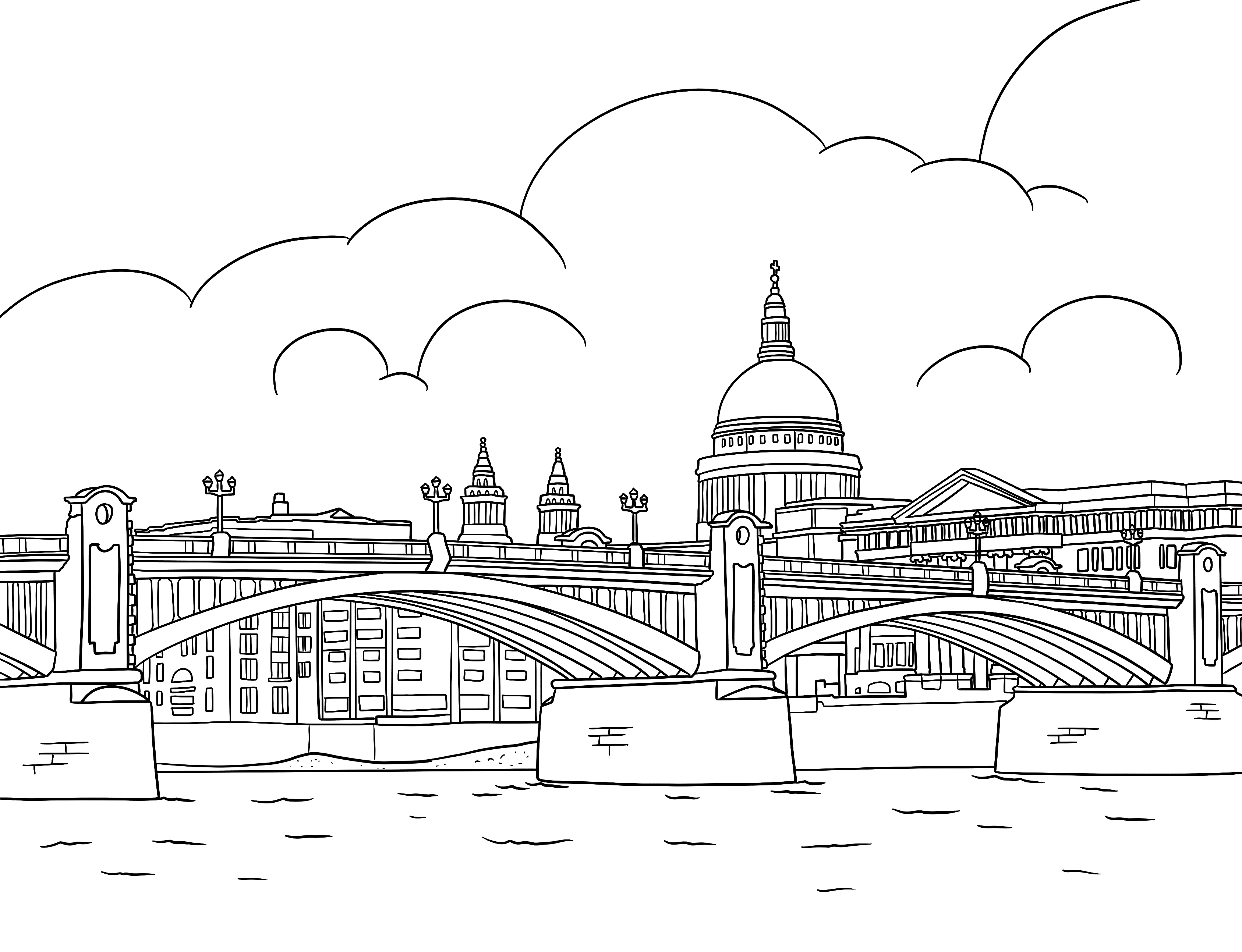 London Bridges Colouring Book (A4) - Image 4