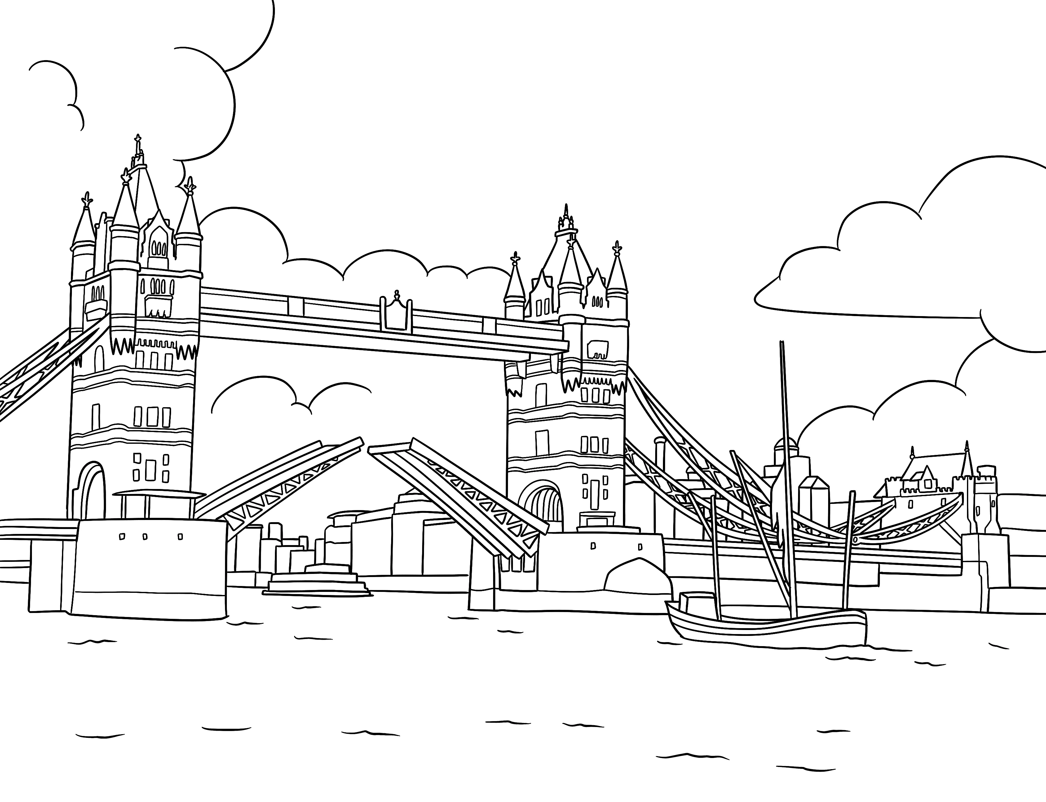 London Bridges Colouring Book (A4) - Image 6