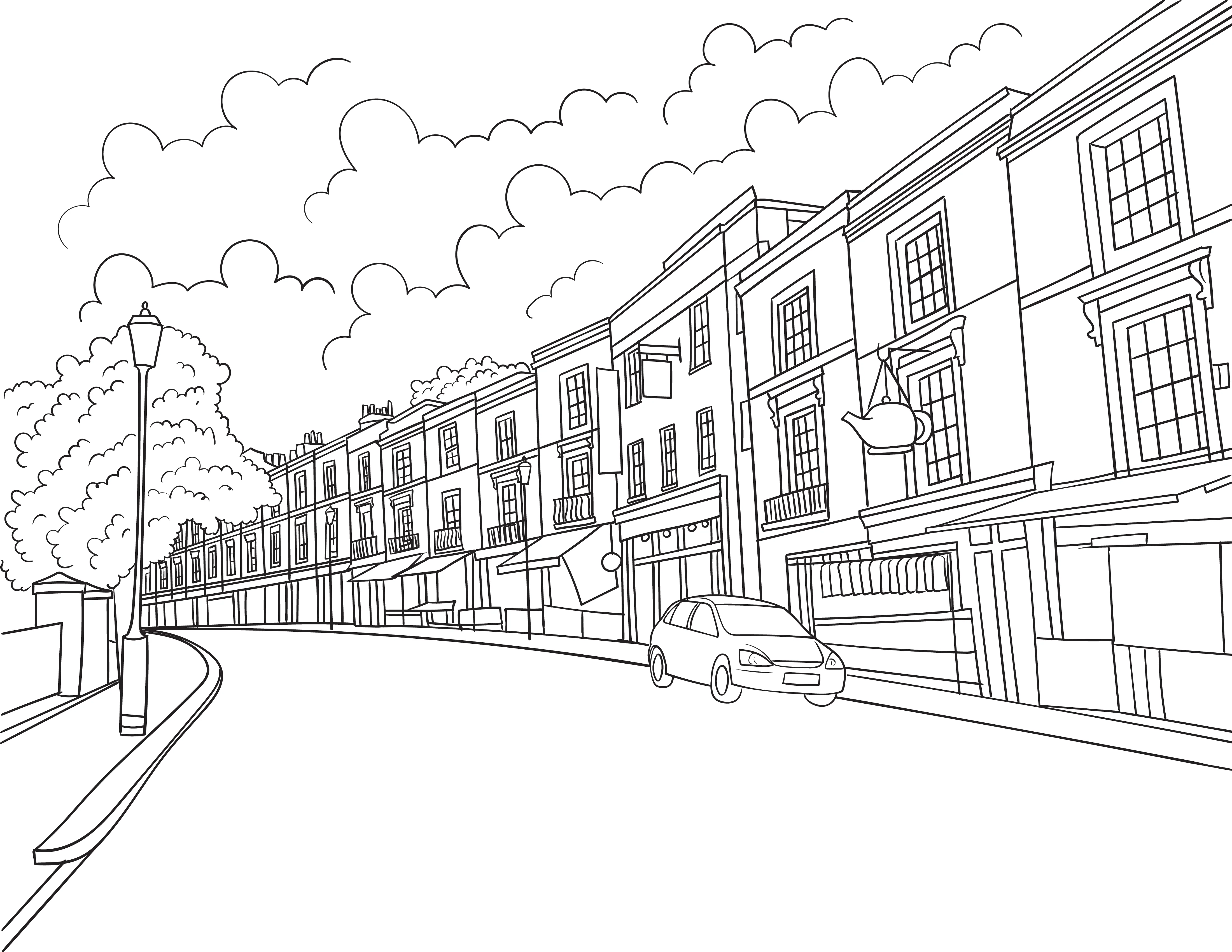 Notting Hill Colouring Book (A4) - Image 3